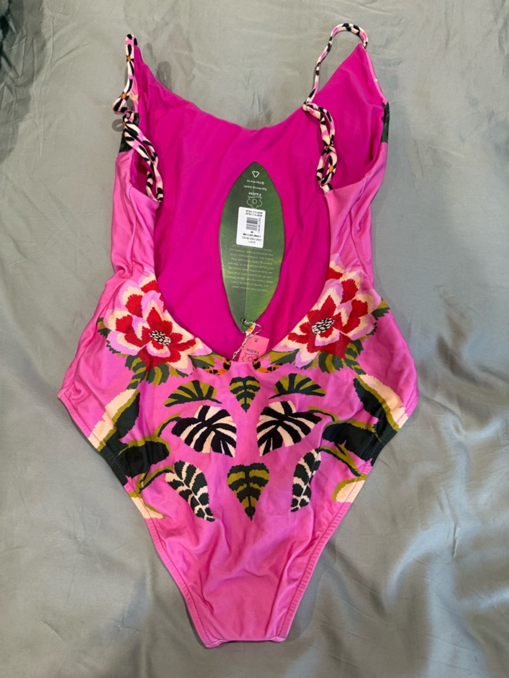 FARM Rio Pink Tropical Floral One-Piece Swimsuit - Picture 2 of 4